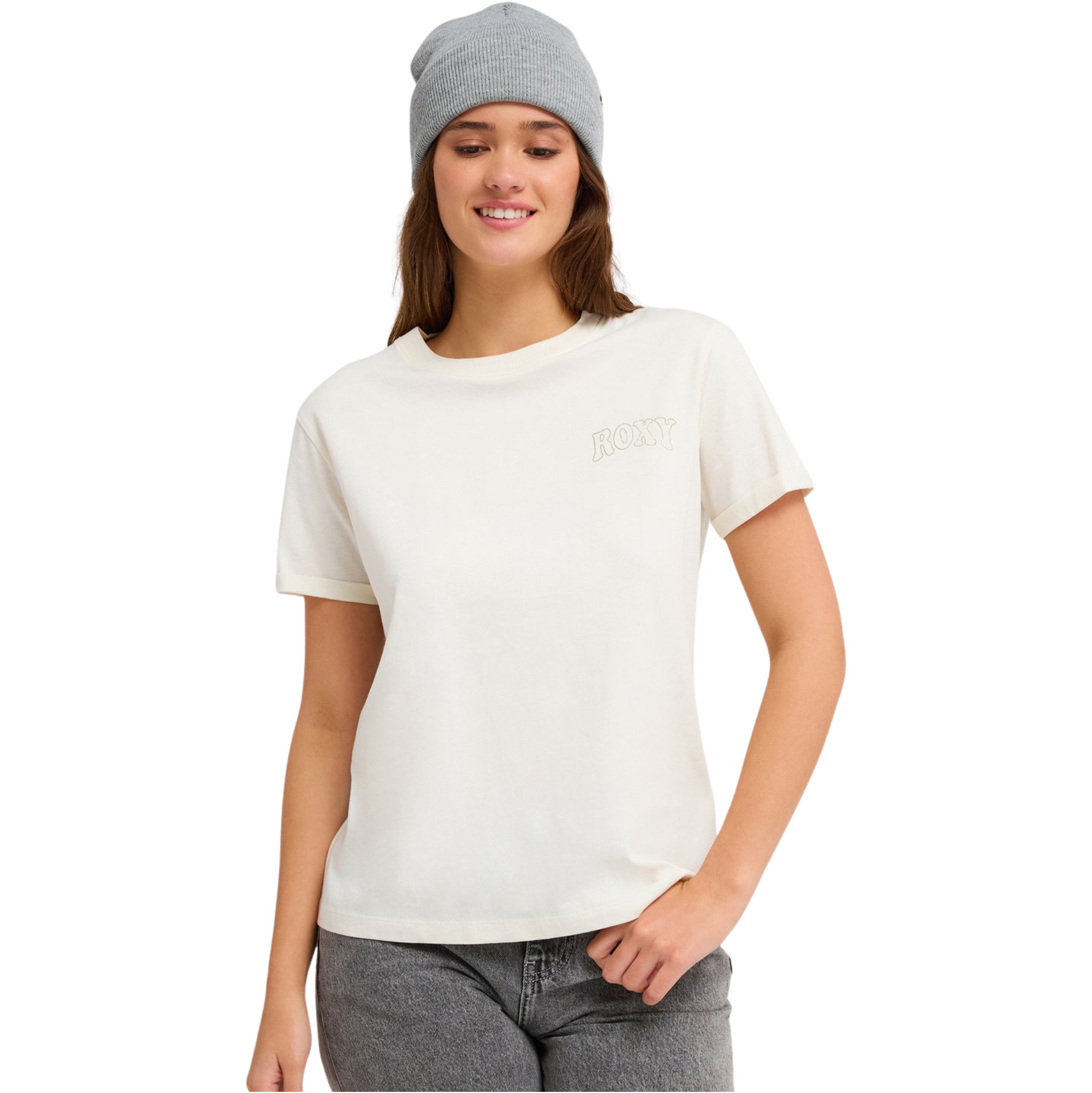 2026 Roxy Womens Oceanregular FB T-Shirt ERJZT06145 - Coconut Milk